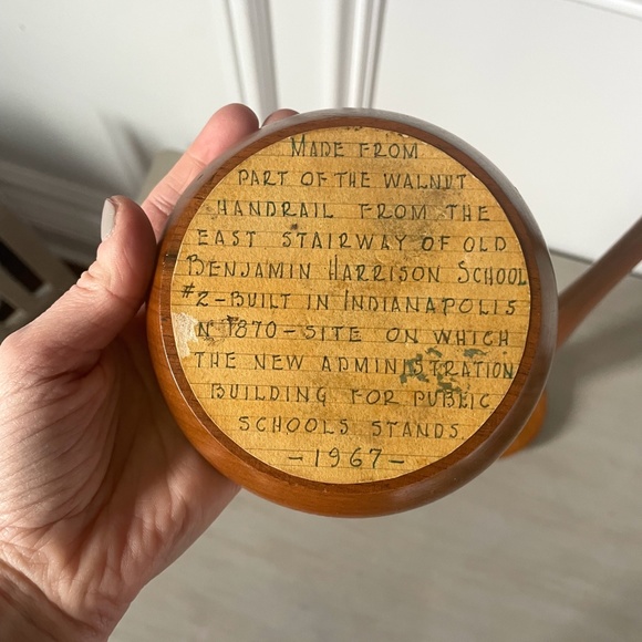 VINTAGE 1967 Handmade Extra Tall Wooden Candlestick Holders - Set of 2 - Picture 5 of 9